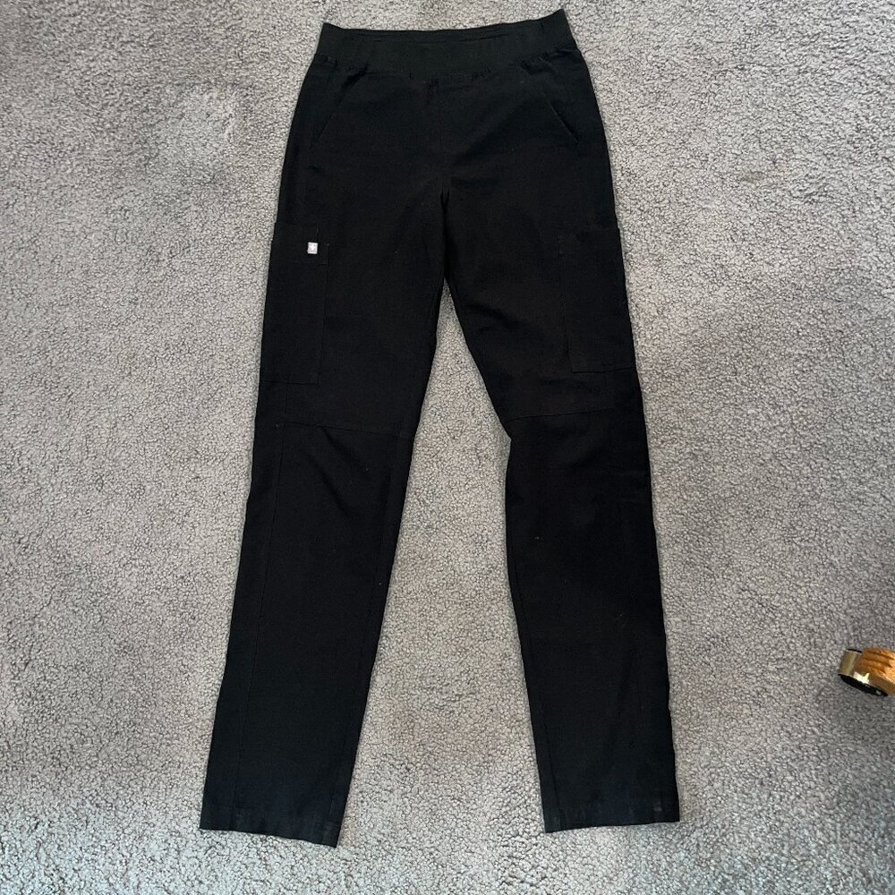 FIGS Technical Limited Edition Slim Axim Cargo Scrub Pants Black Men's XS Tall